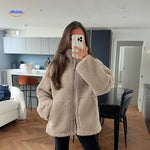 CozyLuxe™ Teddy Wool Coat | High Collar & Soft Faux Lambswool