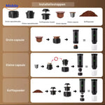 BrewMaster™ 3-in-1 Portable Espresso Machine | Capsules & Ground Coffee On the Go