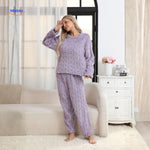 CosyLuxe™ Pajama Set | Soft Fleece Warmth for Cold Nights