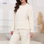 CosyLuxe™ Pajama Set | Soft Fleece Warmth for Cold Nights