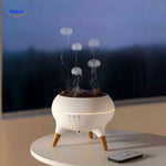 Flamora™ Jellyfish Diffuser | Flame Light, Aroma Mist & Wood Design