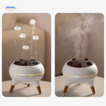 Flamora™ Jellyfish Diffuser | Flame Light, Aroma Mist & Wood Design