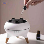 Flamora™ Jellyfish Diffuser | Flame Light, Aroma Mist & Wood Design