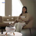 Flamora™ Jellyfish Diffuser | Flame Light, Aroma Mist & Wood Design