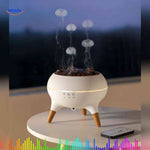 Flamora™ Jellyfish Diffuser | Flame Light, Aroma Mist & Wood Design