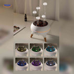 Flamora™ Jellyfish Diffuser | Flame Light, Aroma Mist & Wood Design