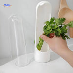 FreshHerbKeeper™ Fridge Herb Container | Keep Cilantro & Parsley Fresh for Weeks