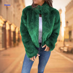 FurElegance™ Coat | Luxe Faux Fur Warmth & High-Collar Style