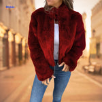 FurElegance™ Coat | Luxe Faux Fur Warmth & High-Collar Style
