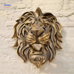 GoldenLion™ Lion Head Wall Sculpture | Power, Luxe & Exclusivity