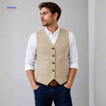 HerringLux™ Vest | Herringbone Wool Warmth & Heritage Style
