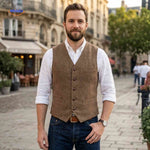 HerringLux™ Vest | Herringbone Wool Warmth & Heritage Style
