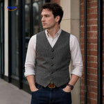 HerringLux™ Vest | Herringbone Wool Warmth & Heritage Style