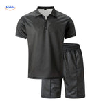 Leander™ Two-Piece Summer Set | Breathable Shirt & Drawstring Shorts