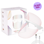 LumiGlow 7-kleuren LED masker in verpakking met oplaadkabel.