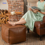 LuxuraSoft™ Leather Tatami Cushion | Durable, Comfortable & Fillable