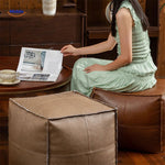 LuxuraSoft™ Leather Tatami Cushion | Durable, Comfortable & Fillable