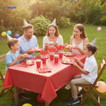 PartyLux™ Tableware Set | 141-Piece Party Kit with Plates, Cups, Cutlery & Tablecloth