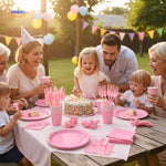 PartyLux™ Tableware Set | 141-Piece Party Kit with Plates, Cups, Cutlery & Tablecloth