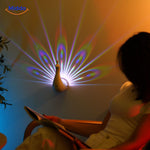 PeacockGlow™ Lamp | Color-Changing Wall Light & Remote Ambiance