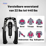 PowerFlex™ Arm Trainer | Adjustable 10-200kg Resistance & Strong Grip
