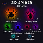 SpookLight™ Lamp | 3D Halloween LED Bats & Spiders Wall Decor