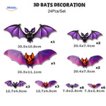 SpookLight™ Lamp | 3D Halloween LED Bats & Spiders Wall Decor