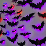 SpookLight™ Lamp | 3D Halloween LED Bats & Spiders Wall Decor