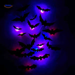 SpookLight™ Lamp | 3D Halloween LED Bats & Spiders Wall Decor