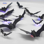 SpookLight™ Lamp | 3D Halloween LED Bats & Spiders Wall Decor