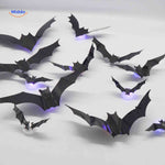 SpookLight™ Lamp | 3D Halloween LED Bats & Spiders Wall Decor