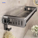 Storiva™ Suction Cup Shelf | No-Drill Wall Storage & Rust-Proof Basket