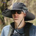 Sunbreeze™ Solar Fan Hat | Wide-Brim UV Protection & Cooling Breeze