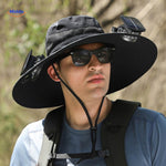 Sunbreeze™ Solar Fan Hat | Wide-Brim UV Protection & Cooling Breeze
