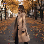 Veloura™ Coat | Elegant Button-Front Women's Coat & Warmth