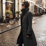 Veloura™ Coat | Elegant Button-Front Women's Coat & Warmth