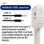 Voltiflex™ Outlet | Extendable & Rotating with USB-A & USB-C
