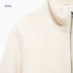 CozyLuxe™ Teddy Wool Coat | High Collar & Soft Faux Lambswool