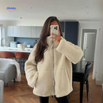CozyLuxe™ Teddy Wool Coat | High Collar & Soft Faux Lambswool