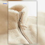 CozyLuxe™ Teddy Wool Coat | High Collar & Soft Faux Lambswool