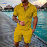 Zippora™ Set | Breathable Zip Shirt & Matching Shorts